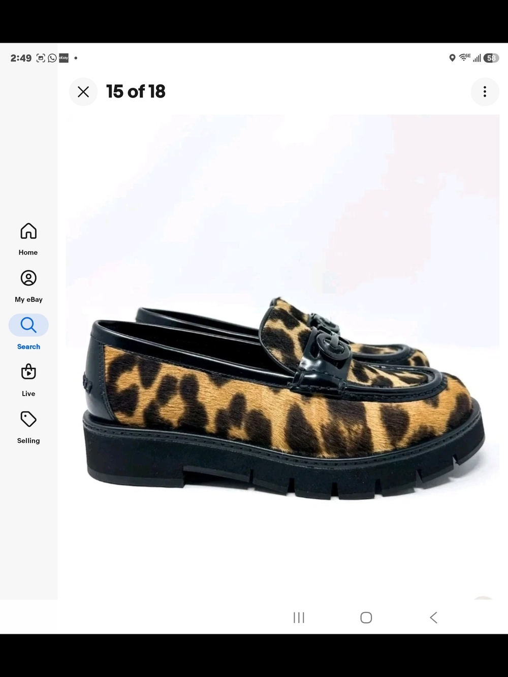 Ferragamo Women's Ofelia Leopard Real Haircalf Loafer Gancini Size 9 and 9.5 NWB - Picture 6 of 16